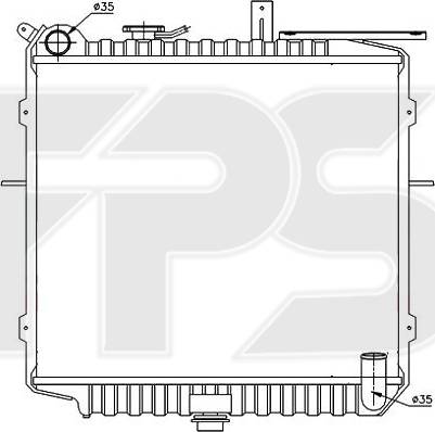 FPS FP 40 A1095 - Радіатор, охолодження двигуна autocars.com.ua