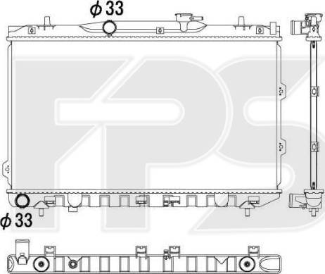 FPS FP 40 A1104 - Радіатор, охолодження двигуна autocars.com.ua