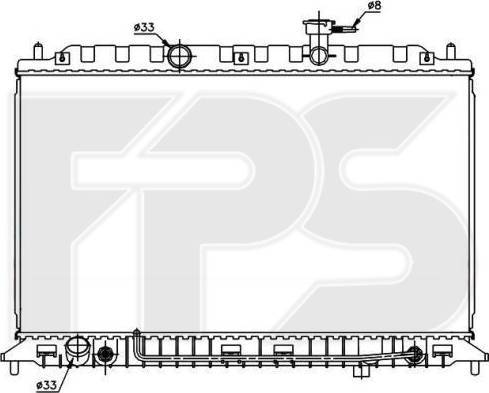 FPS FP 40 A1431-X - Радіатор, охолодження двигуна autocars.com.ua