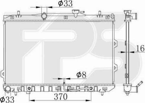 FPS FP 40 A1435-X - Радіатор, охолодження двигуна autocars.com.ua