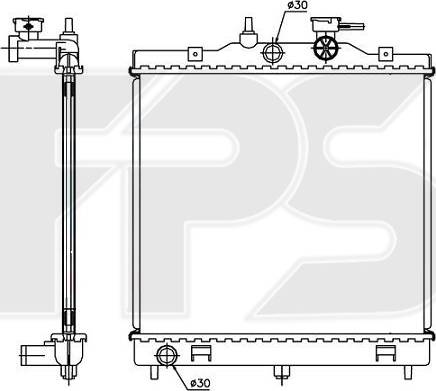 FPS FP 40 A716-X - Радіатор, охолодження двигуна autocars.com.ua