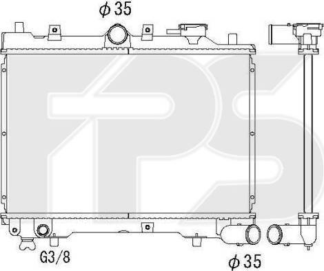 FPS FP 44 A1268 - Радіатор, охолодження двигуна autocars.com.ua