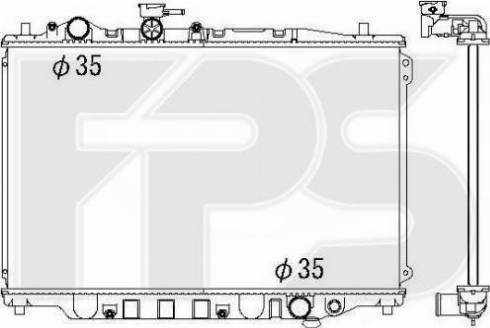 FPS FP 44 A1271 - Радіатор, охолодження двигуна autocars.com.ua