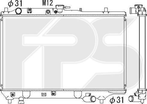 FPS FP 44 A1378 - Радіатор, охолодження двигуна autocars.com.ua