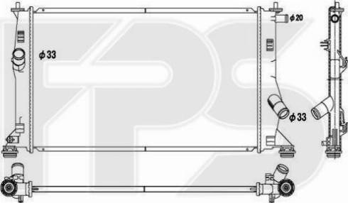 FPS FP 44 A1382-X - Радіатор, охолодження двигуна autocars.com.ua