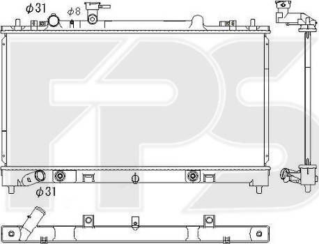 FPS FP 44 A1388-X - Радіатор, охолодження двигуна autocars.com.ua