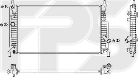FPS FP 44 A306-X - Радіатор, охолодження двигуна autocars.com.ua
