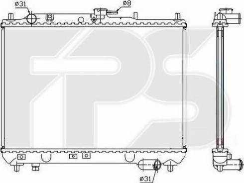 FPS FP 44 A623 - Радіатор, охолодження двигуна autocars.com.ua