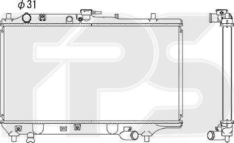 FPS FP 44 A624-X - Радіатор, охолодження двигуна autocars.com.ua