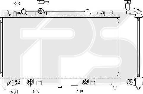 FPS FP 44 A628 - Радіатор, охолодження двигуна autocars.com.ua