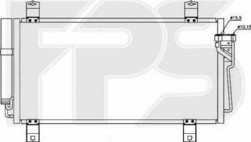 FPS FP 44 K172 - Конденсатор кондиционера avtokuzovplus.com.ua