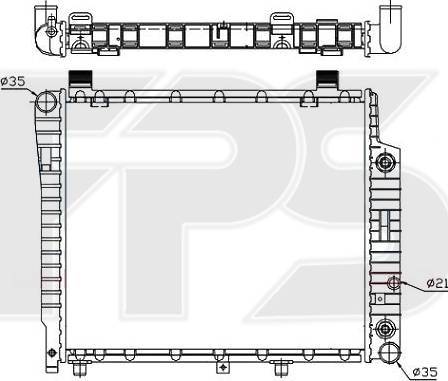 FPS FP 46 A1012 - Радіатор, охолодження двигуна autocars.com.ua