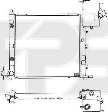 FPS FP 46 A1028 - Радиатор, охлаждение двигателя avtokuzovplus.com.ua