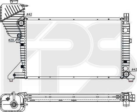 FPS FP 46 A1030-X - Радіатор, охолодження двигуна autocars.com.ua