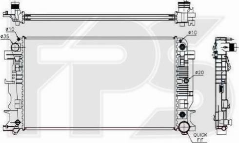 FPS FP 46 A197 - Радіатор, охолодження двигуна autocars.com.ua