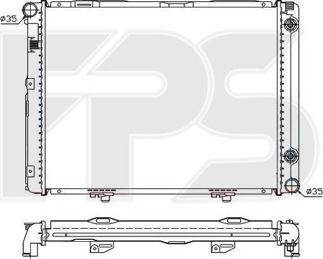 FPS FP 46 A203 - Радіатор, охолодження двигуна autocars.com.ua