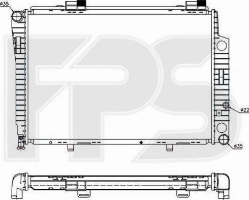 FPS FP 46 A204-X - Радиатор, охлаждение двигателя avtokuzovplus.com.ua