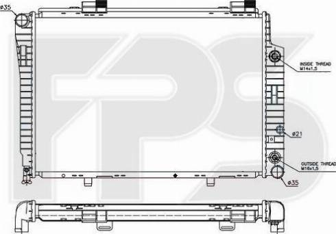 FPS FP 46 A205 - Радіатор, охолодження двигуна autocars.com.ua