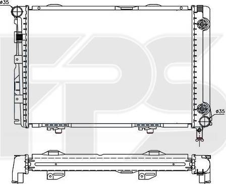 FPS FP 46 A214 - Радіатор, охолодження двигуна autocars.com.ua