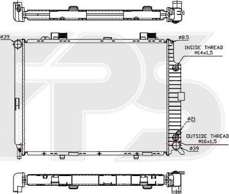 FPS FP 46 A232 - Радиатор, охлаждение двигателя autodnr.net