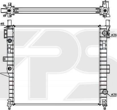 FPS FP 46 A242 - Радиатор, охлаждение двигателя avtokuzovplus.com.ua