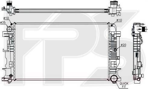 FPS FP 46 A60 - Радіатор, охолодження двигуна autocars.com.ua