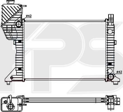 FPS FP 46 A745 - Радиатор, охлаждение двигателя avtokuzovplus.com.ua