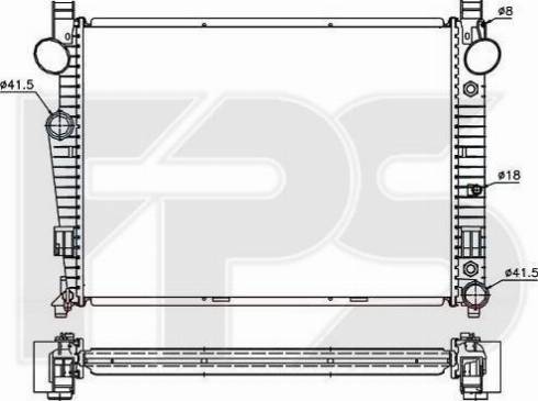 FPS FP 46 A973-X - Радиатор, охлаждение двигателя avtokuzovplus.com.ua