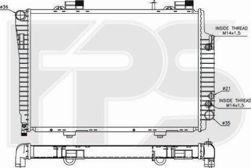 FPS FP 46 A976 - Радіатор, охолодження двигуна autocars.com.ua