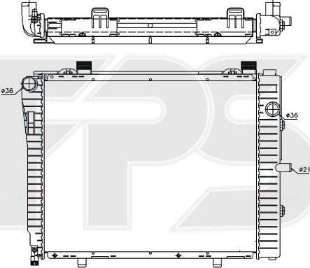 FPS FP 46 A982-X - Радиатор, охлаждение двигателя avtokuzovplus.com.ua