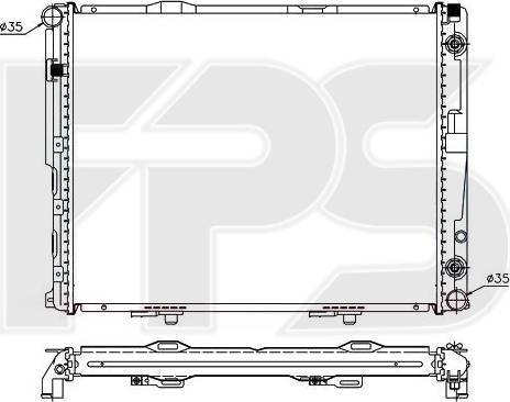 FPS FP 46 A991-X - Радіатор, охолодження двигуна autocars.com.ua