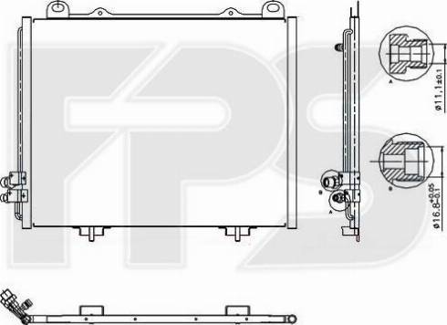 FPS FP 46 K106 - Конденсатор, кондиціонер autocars.com.ua