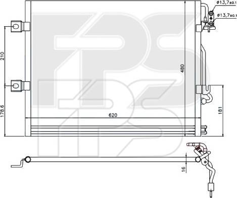 FPS FP 46 K367 - Конденсатор кондиционера avtokuzovplus.com.ua