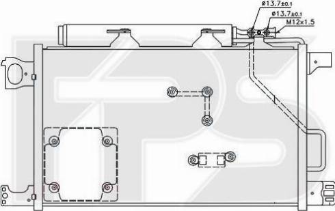 FPS FP 46 K412 - Конденсатор, кондиціонер autocars.com.ua
