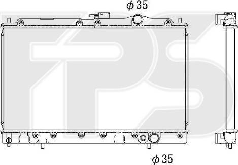 FPS FP 48 A1041 - Радіатор, охолодження двигуна autocars.com.ua