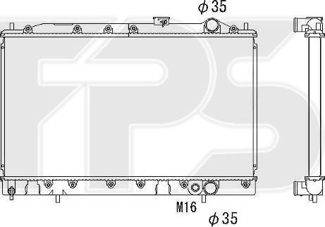 FPS FP 48 A1042 - Радіатор, охолодження двигуна autocars.com.ua