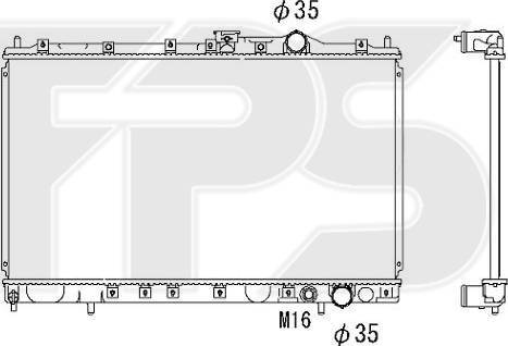 FPS FP 48 A1046 - Радіатор, охолодження двигуна autocars.com.ua