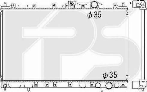 FPS FP 48 A1229-X - Радиатор, охлаждение двигателя avtokuzovplus.com.ua