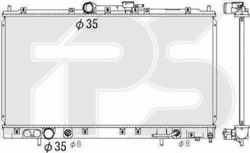 FPS FP 48 A1230-X - Радіатор, охолодження двигуна autocars.com.ua