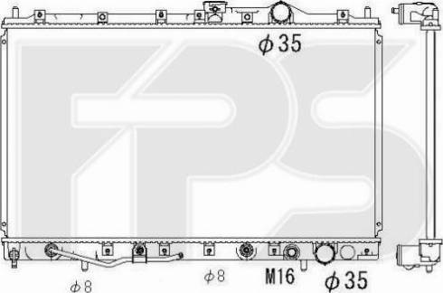 FPS FP 48 A1353-X - Радиатор, охлаждение двигателя avtokuzovplus.com.ua