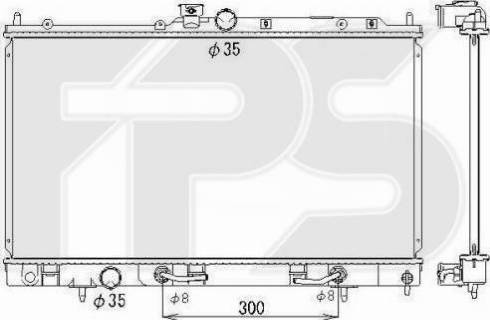 FPS FP 48 A1359-X - Радіатор, охолодження двигуна autocars.com.ua