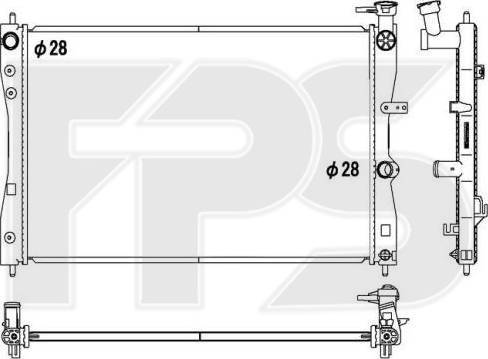 FPS FP 48 A1363-X - Радіатор, охолодження двигуна autocars.com.ua