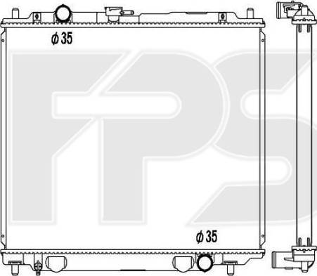 FPS FP 48 A1365 - Радіатор, охолодження двигуна autocars.com.ua