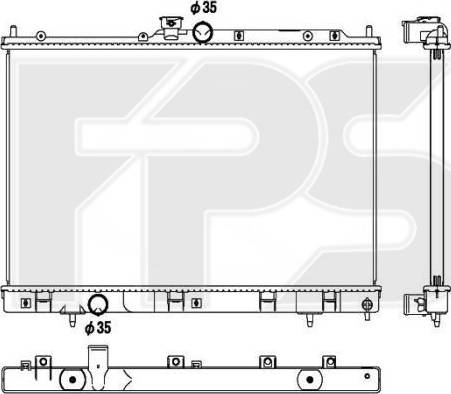 FPS FP 48 A1368-X - Радиатор, охлаждение двигателя autodnr.net