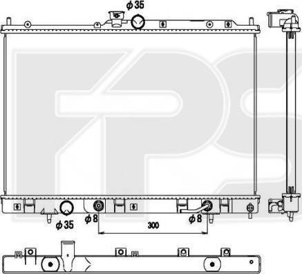 FPS FP 48 A1369-X - Радиатор, охлаждение двигателя autodnr.net