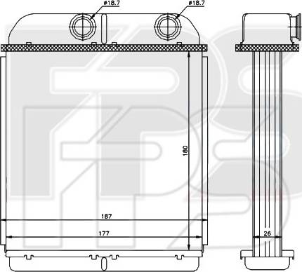 FPS FP 48 N76 - Теплообмінник, опалення салону autocars.com.ua