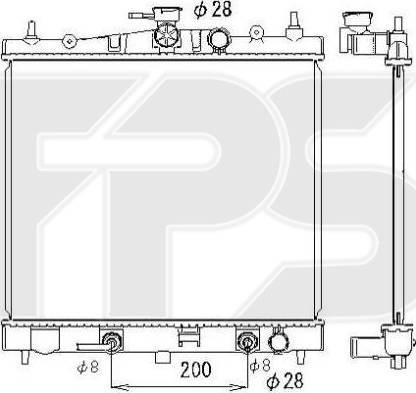 FPS FP 50 A1335-X - Радиатор, охлаждение двигателя avtokuzovplus.com.ua