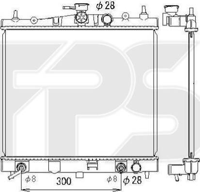 FPS FP 50 A1336-X - Радиатор, охлаждение двигателя avtokuzovplus.com.ua