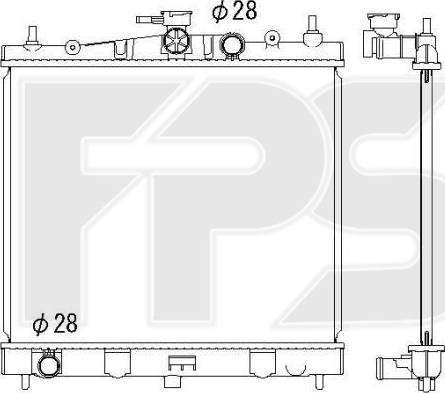 FPS FP 50 A1346 - Радіатор, охолодження двигуна autocars.com.ua