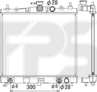 FPS FP 50 A1347 - Радиатор, охлаждение двигателя avtokuzovplus.com.ua